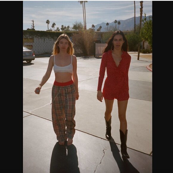 Realisation Par The Alexandra Red Star 100% Silk Long Sleeve Wrap Mini Dress XXS - Picture 6 of 11